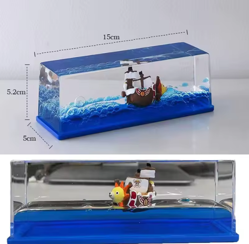 Unsinkable Pirate Ship Liquid Desk Decor